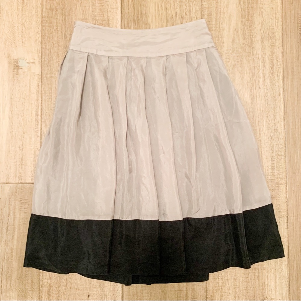 Pleated Full Silk Skirt